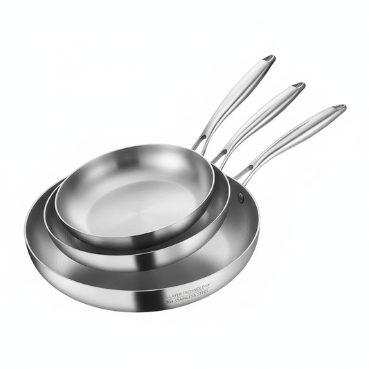 Set Poêles Inox 304 Antiadhésives