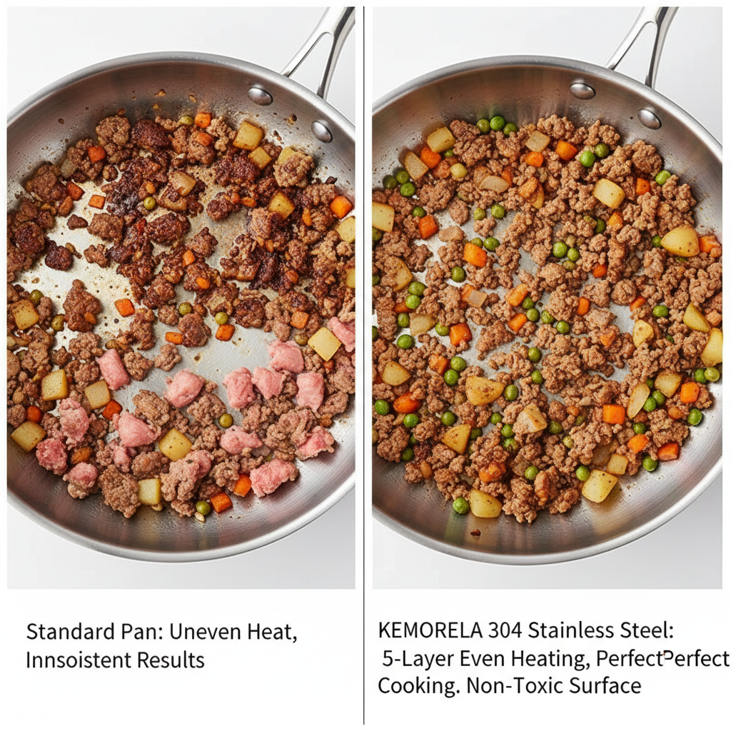 Set Poêles Inox 304 Antiadhésives